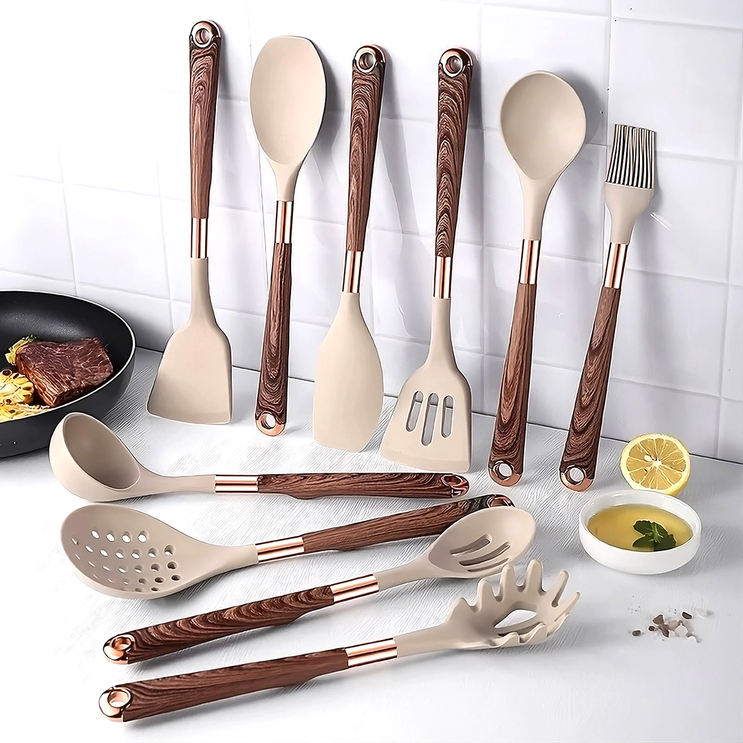 SilkenWood 10-Pcs Utensil Set