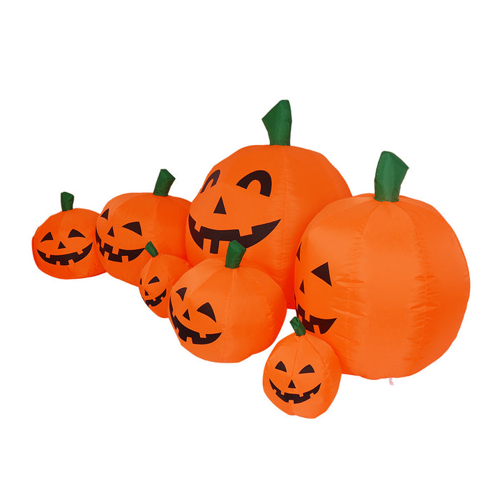 7-Piece Inflatable Pumpkins & Ghosts Halloween Decoration (8ft Length)