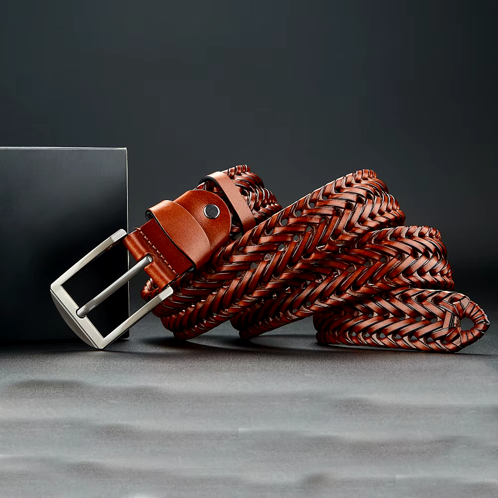 Travis Woven Genuine Leather Belt