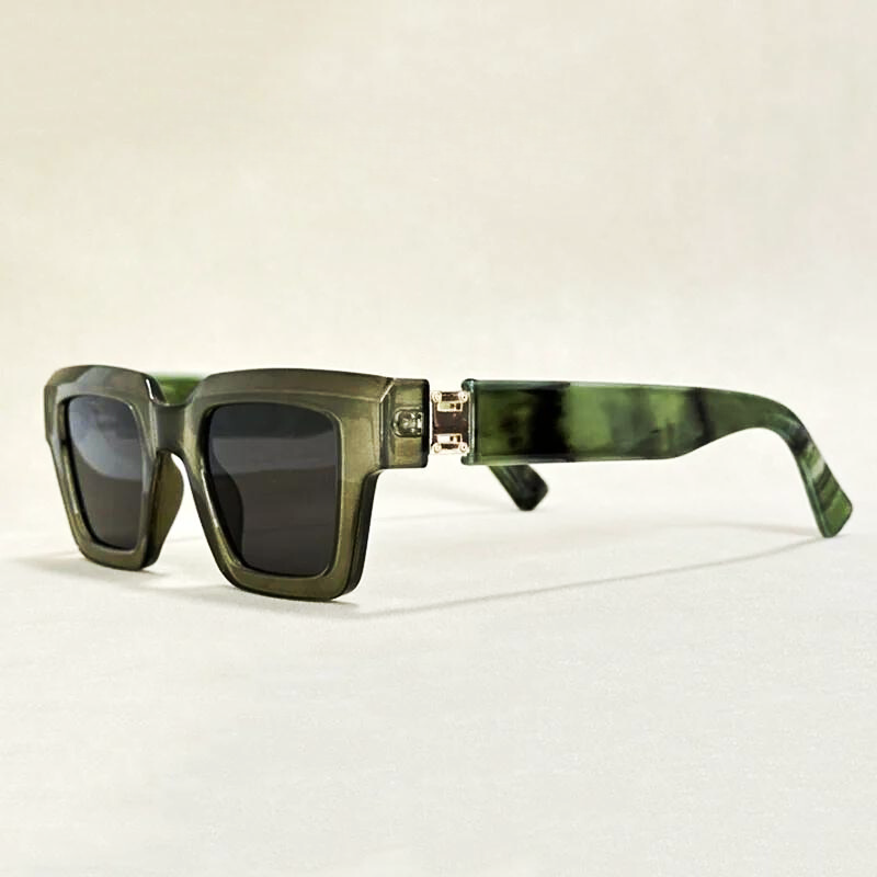 Marbled Retro Square Sunglasses