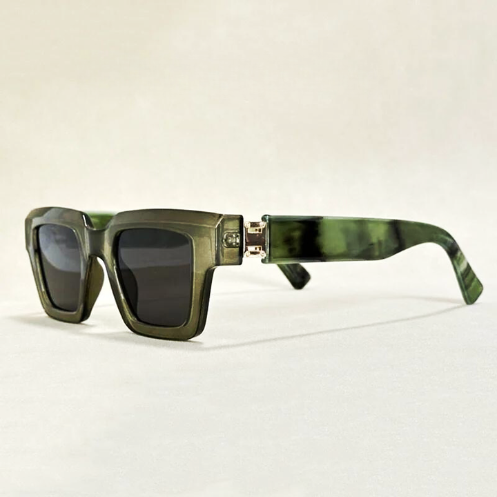 Marbled Retro Square Sunglasses