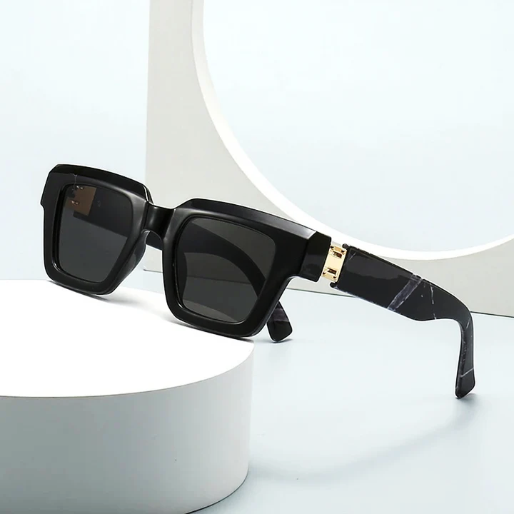 Marbled Retro Square Sunglasses