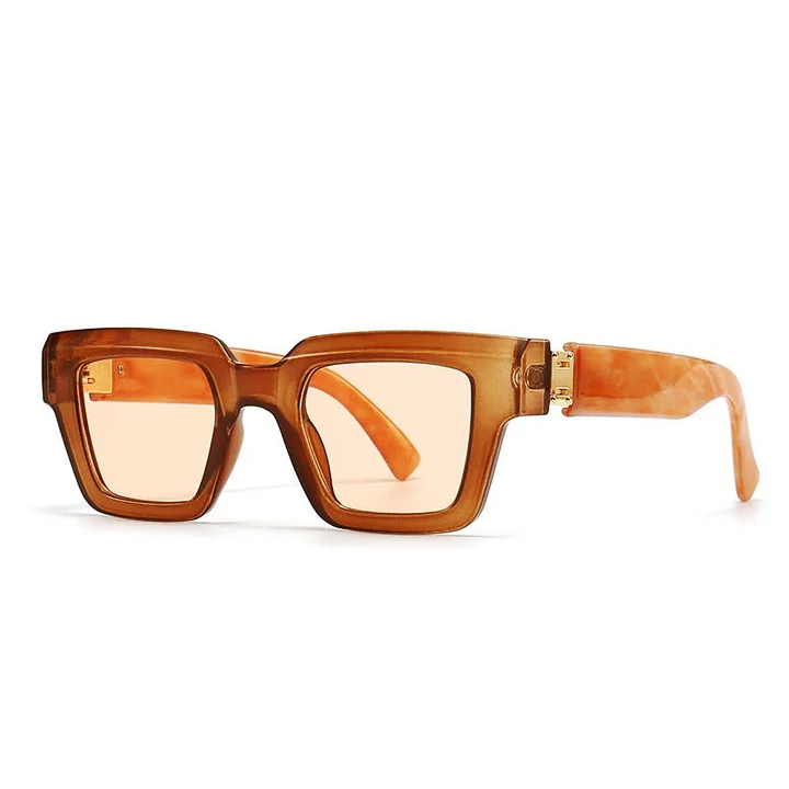 Marbled Retro Square Sunglasses