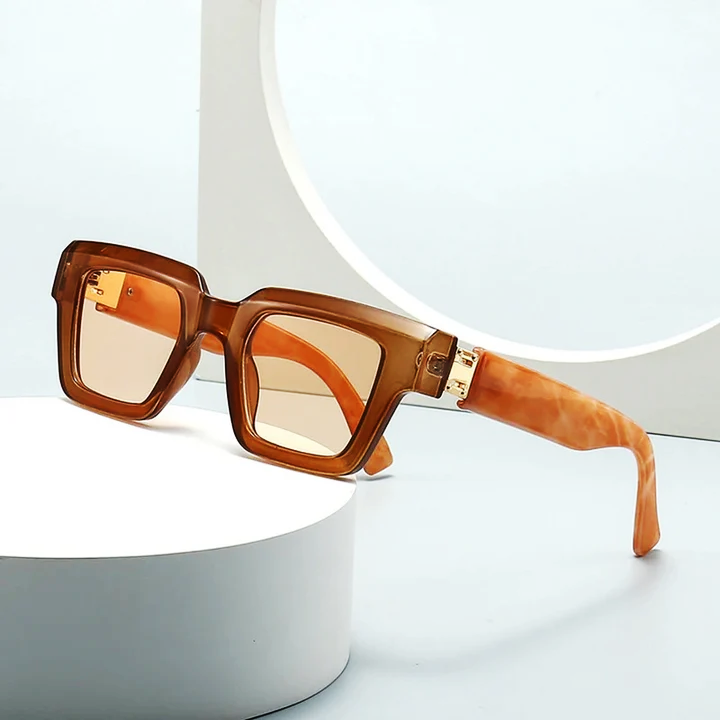 Marbled Retro Square Sunglasses