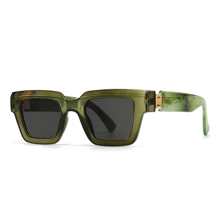 Marbled Retro Square Sunglasses