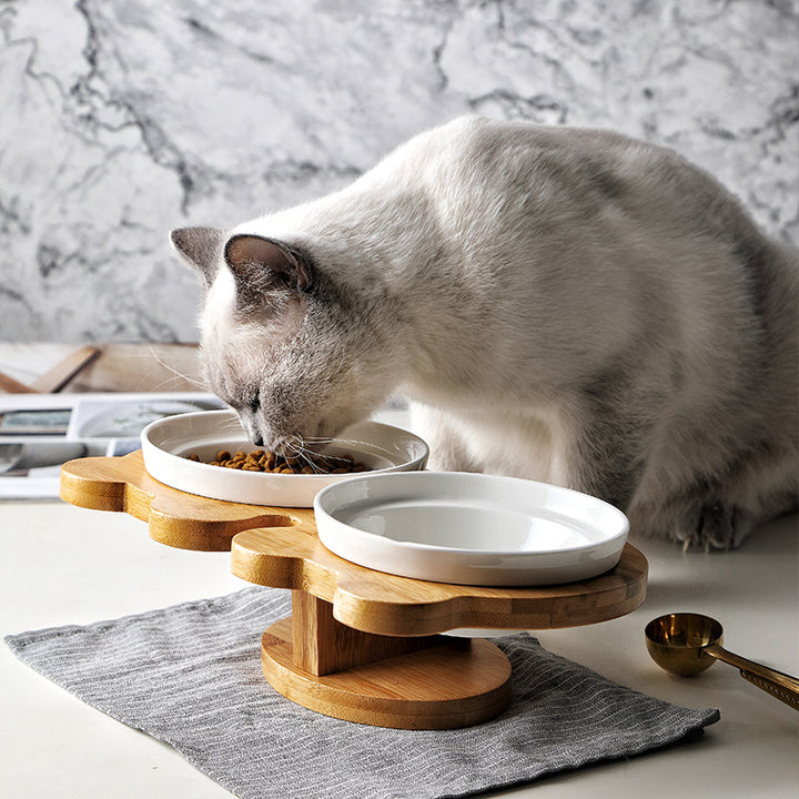 Feline Feeder - Double Food Bowl