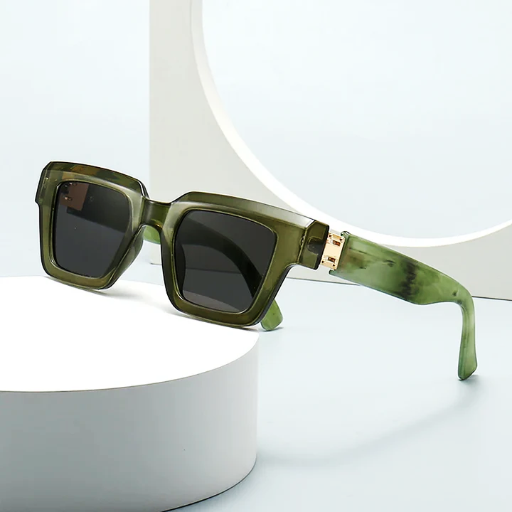Marbled Retro Square Sunglasses