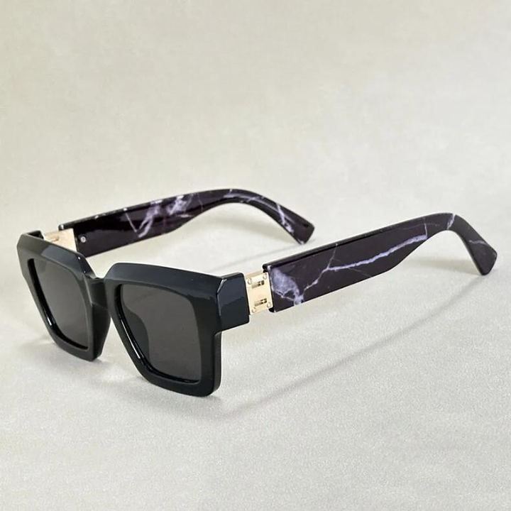 Marbled Retro Square Sunglasses