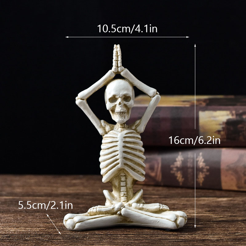 Yoga Skeleton Halloween Figurines