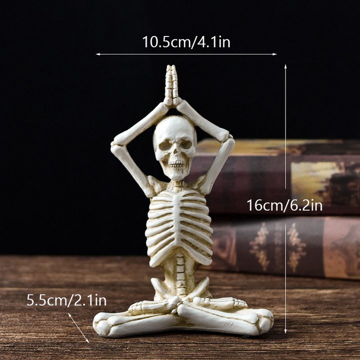 Yoga Skeleton Halloween Figurines
