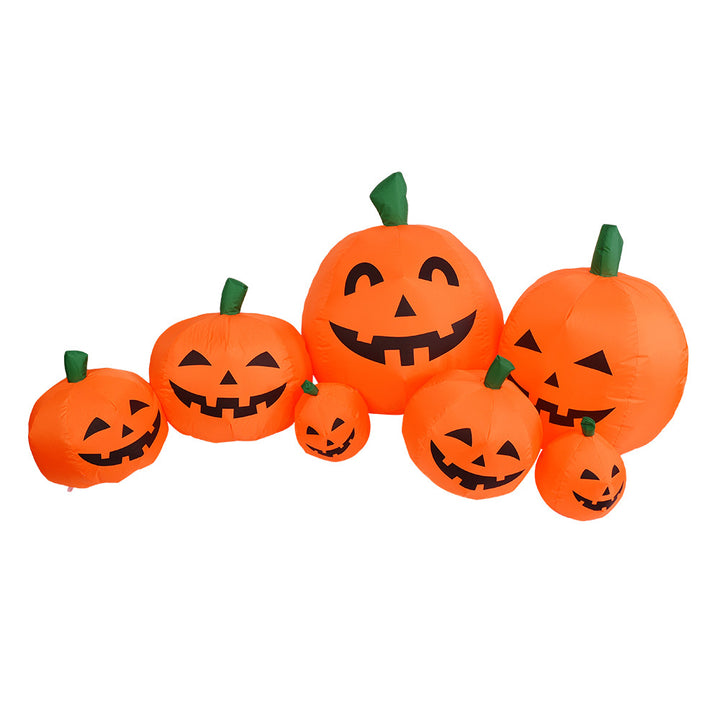 7-Piece Inflatable Pumpkins & Ghosts Halloween Decoration (8ft Length)