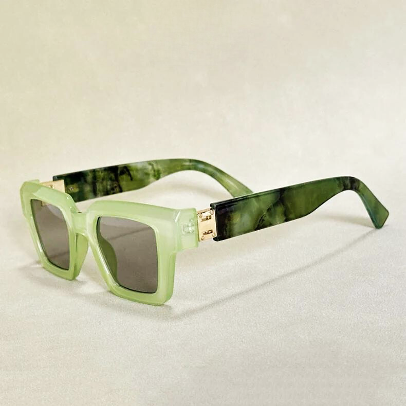 Marbled Retro Square Sunglasses