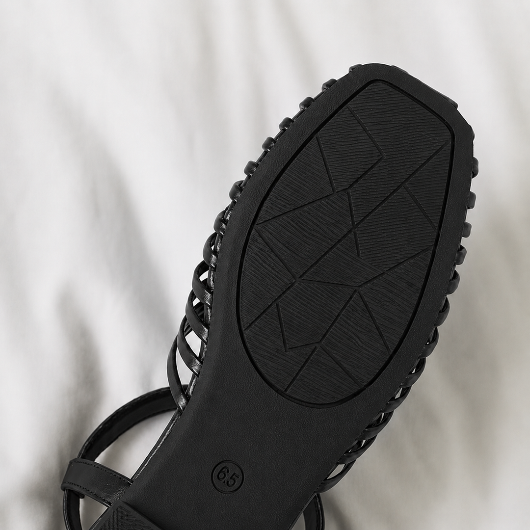 Audrey Lane Ankle-Strap Huarache Sandals