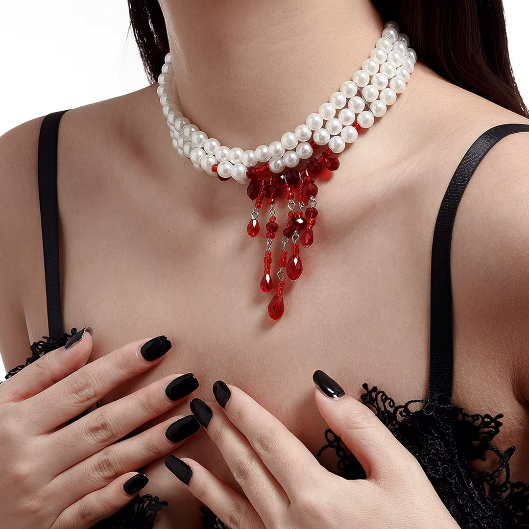 Blood Pearls Necklace