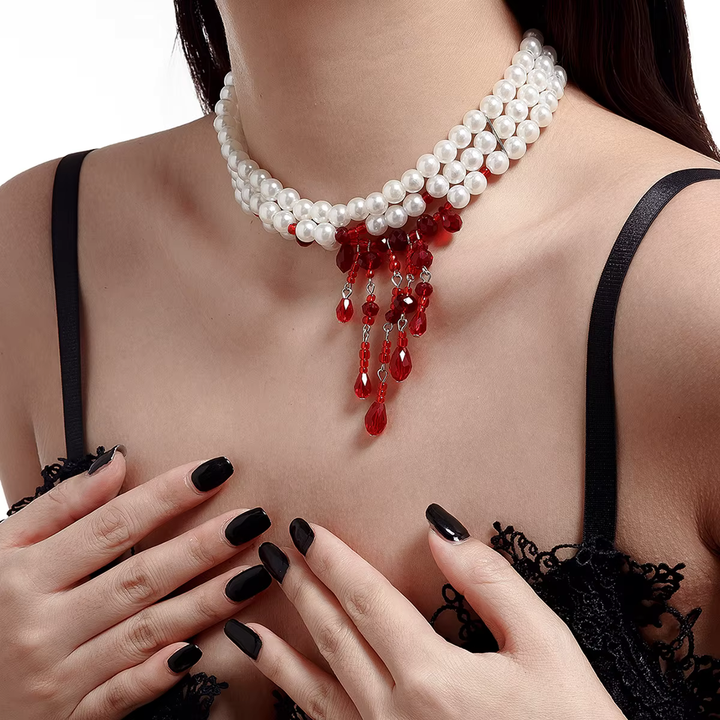 Blood Pearls Necklace