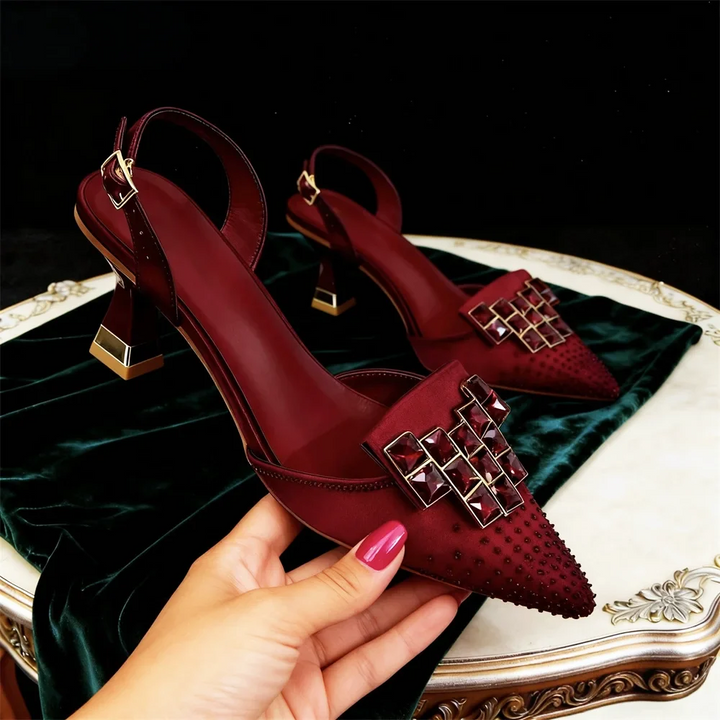 Celeste Crystal Bow Slingback