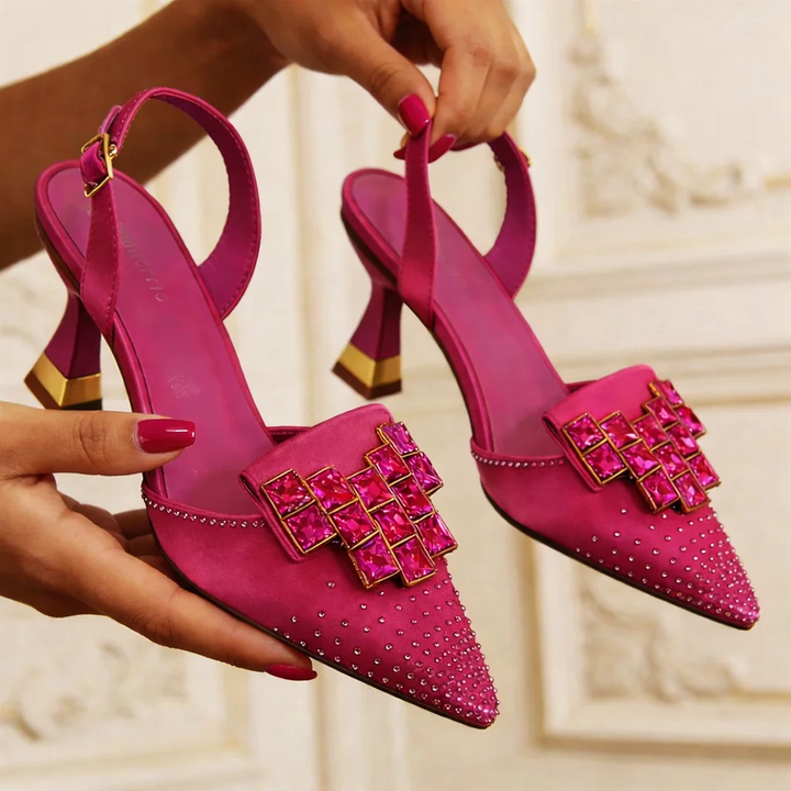 Celeste Crystal Bow Slingback