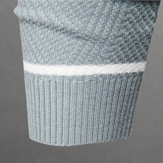 Dual Stripe Knit Crewneck
