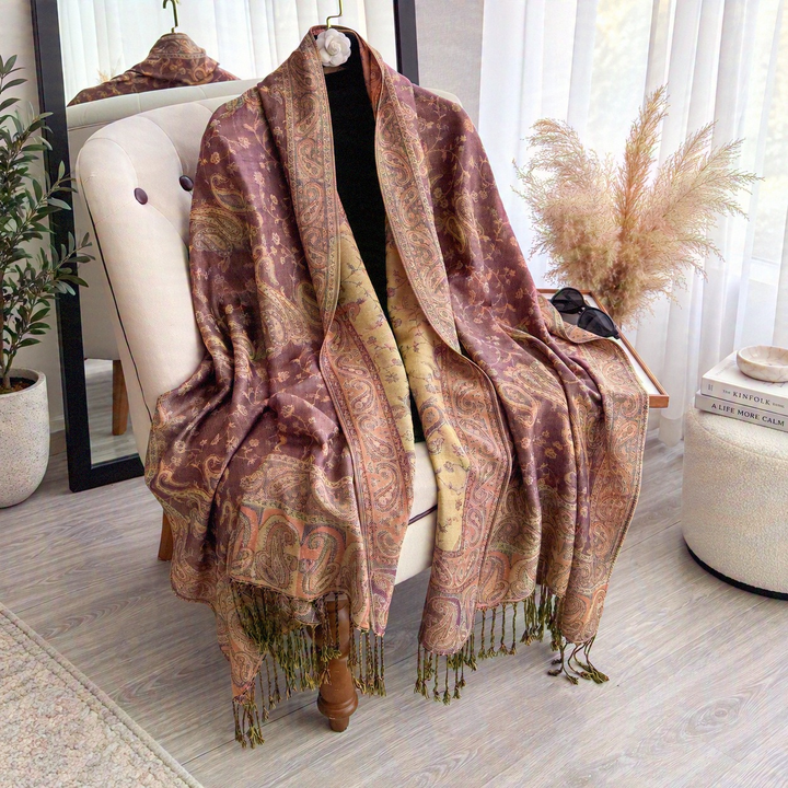Florence Paisley Jacquard Wrap