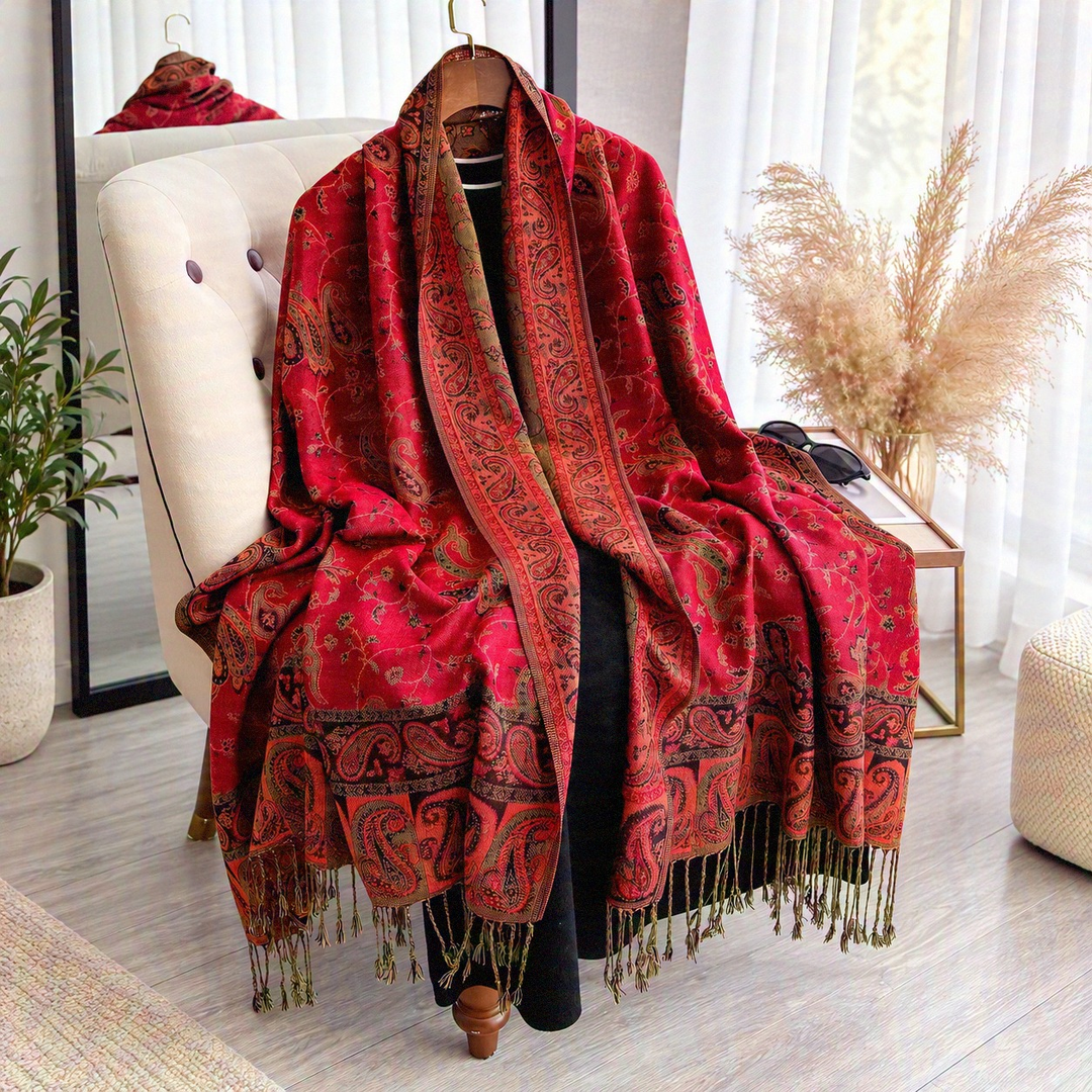Florence Paisley Jacquard Wrap