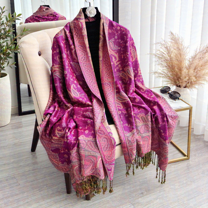 Florence Paisley Jacquard Wrap
