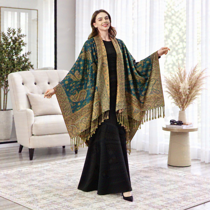 Florence Paisley Jacquard Wrap