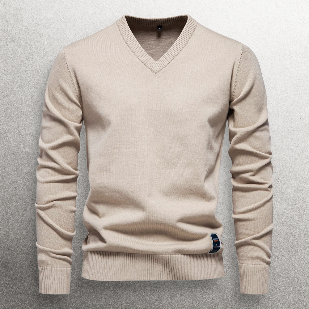 Haruki V-neck Cotton Sweater