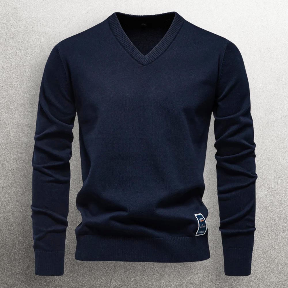 Haruki V-neck Cotton Sweater