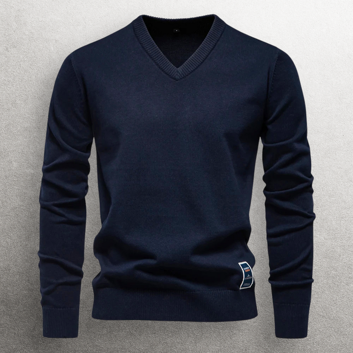 Haruki V-neck Cotton Sweater