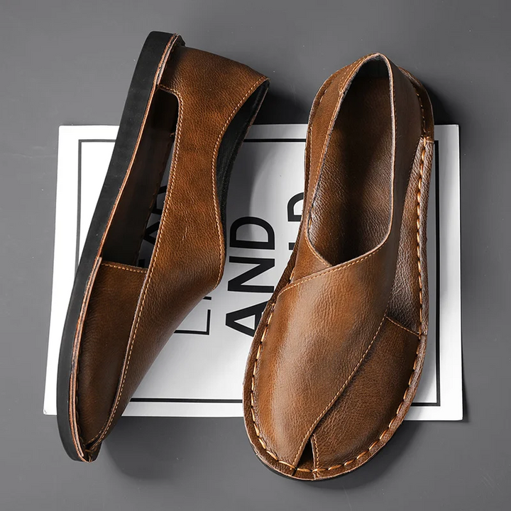 Hudson Leather Slip-On Sandal