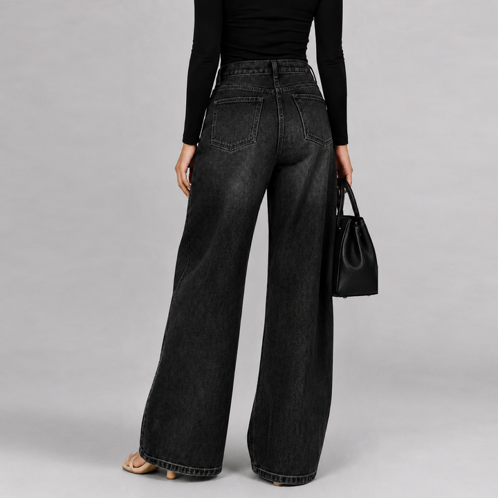 Madison Blake High-Waisted Wide Leg Jeans