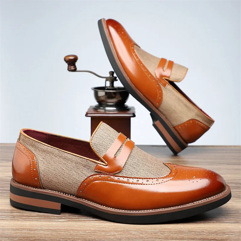 Brexley Leather Brogue Loafers