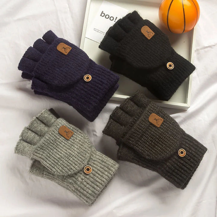 2-in-1 Fingerless Mitten-Gloves