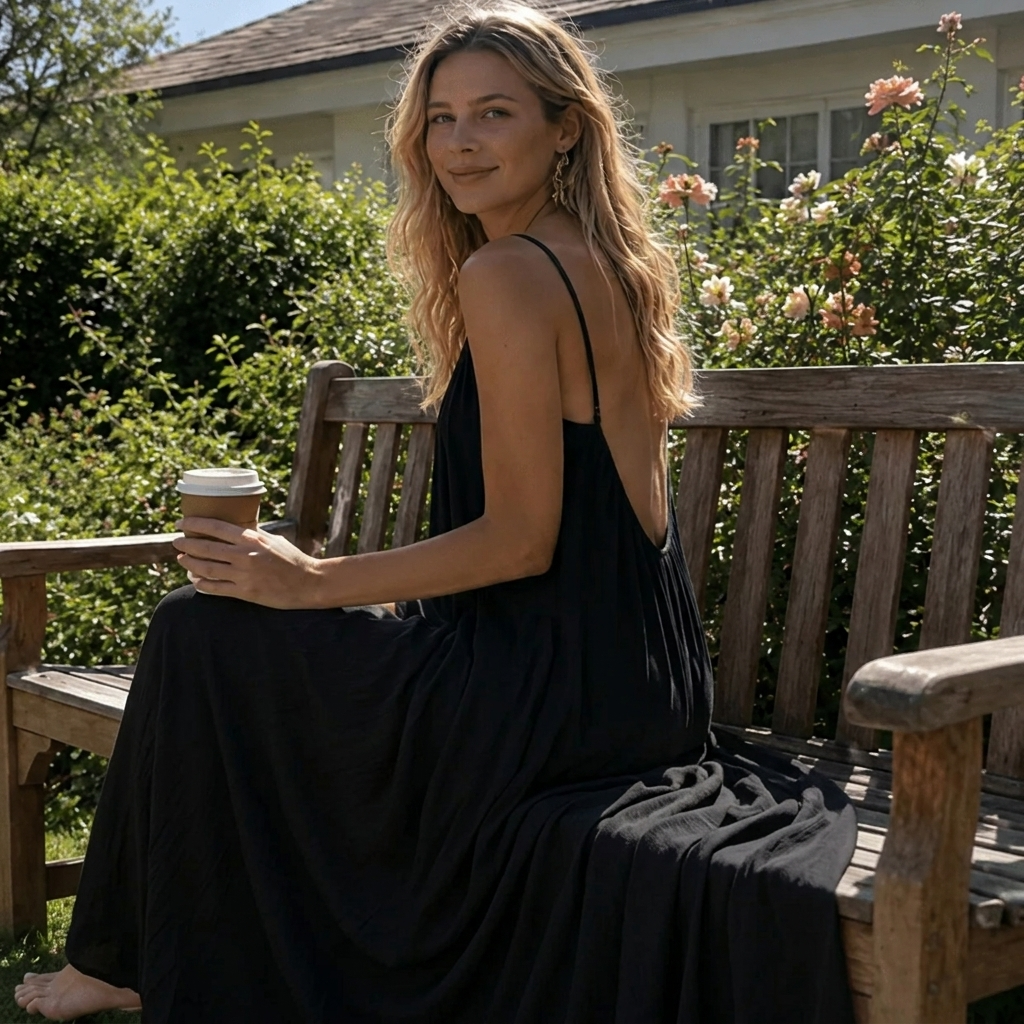 Savannah Open Back Cami Sundress