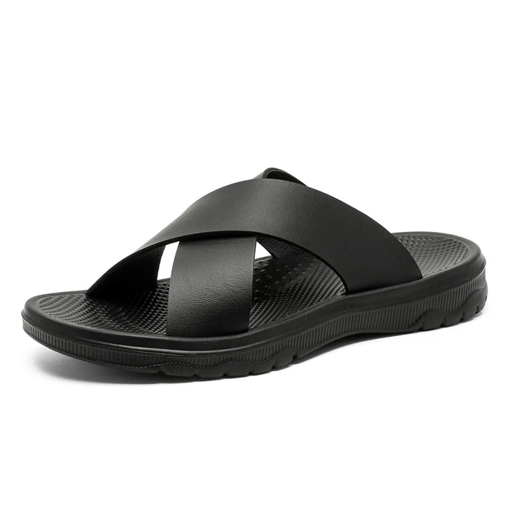 Bennett Cushioned Cross-Strap Slide