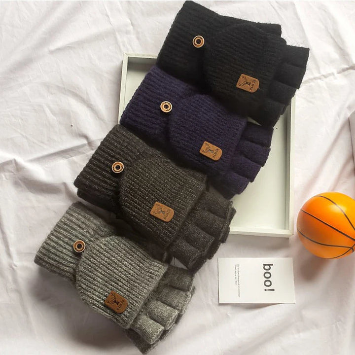 2-in-1 Fingerless Mitten-Gloves