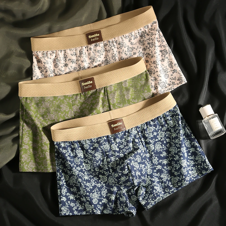 Men’s 100% Cotton Bold Floral Boxers