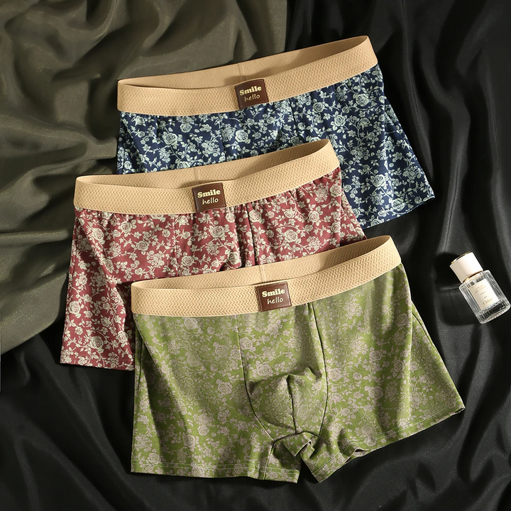 Men’s 100% Cotton Bold Floral Boxers