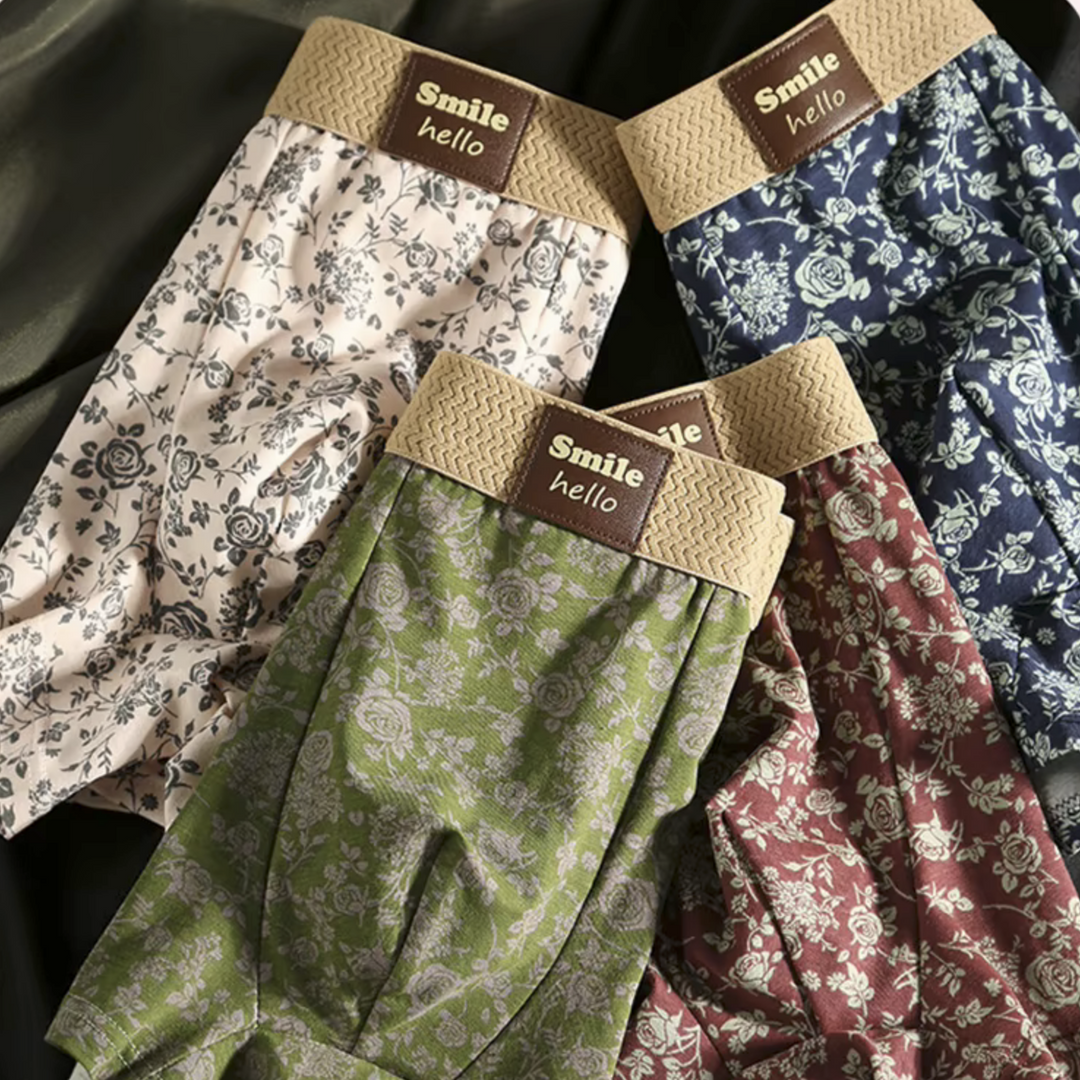 Men’s 100% Cotton Bold Floral Boxers