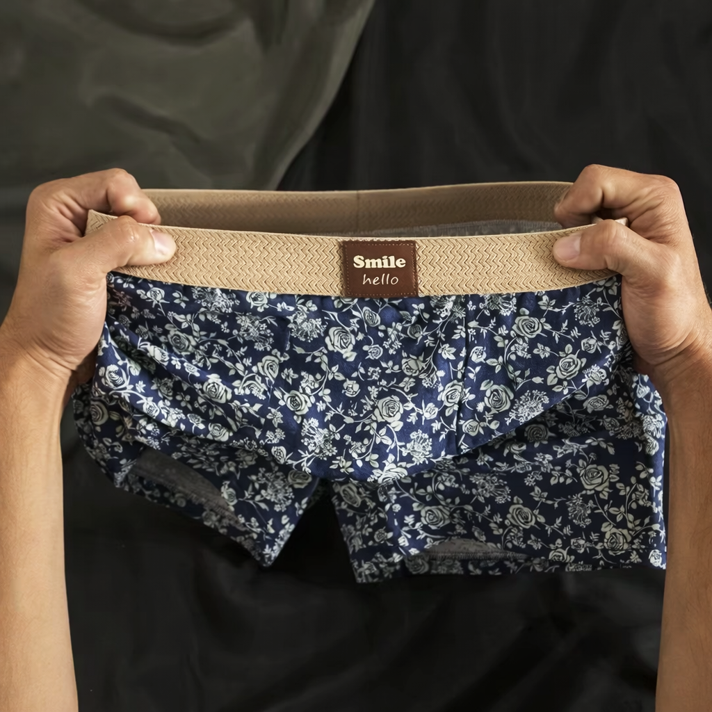 Men’s 100% Cotton Bold Floral Boxers