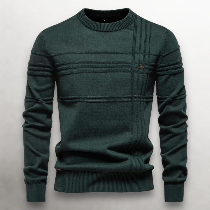 Sullivan Grid-Knit Cotton Sweater