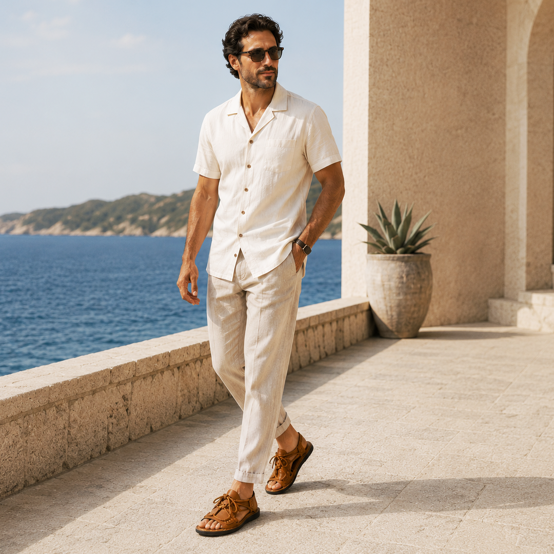 Weston Lace-Up Open-Toe Sandals
