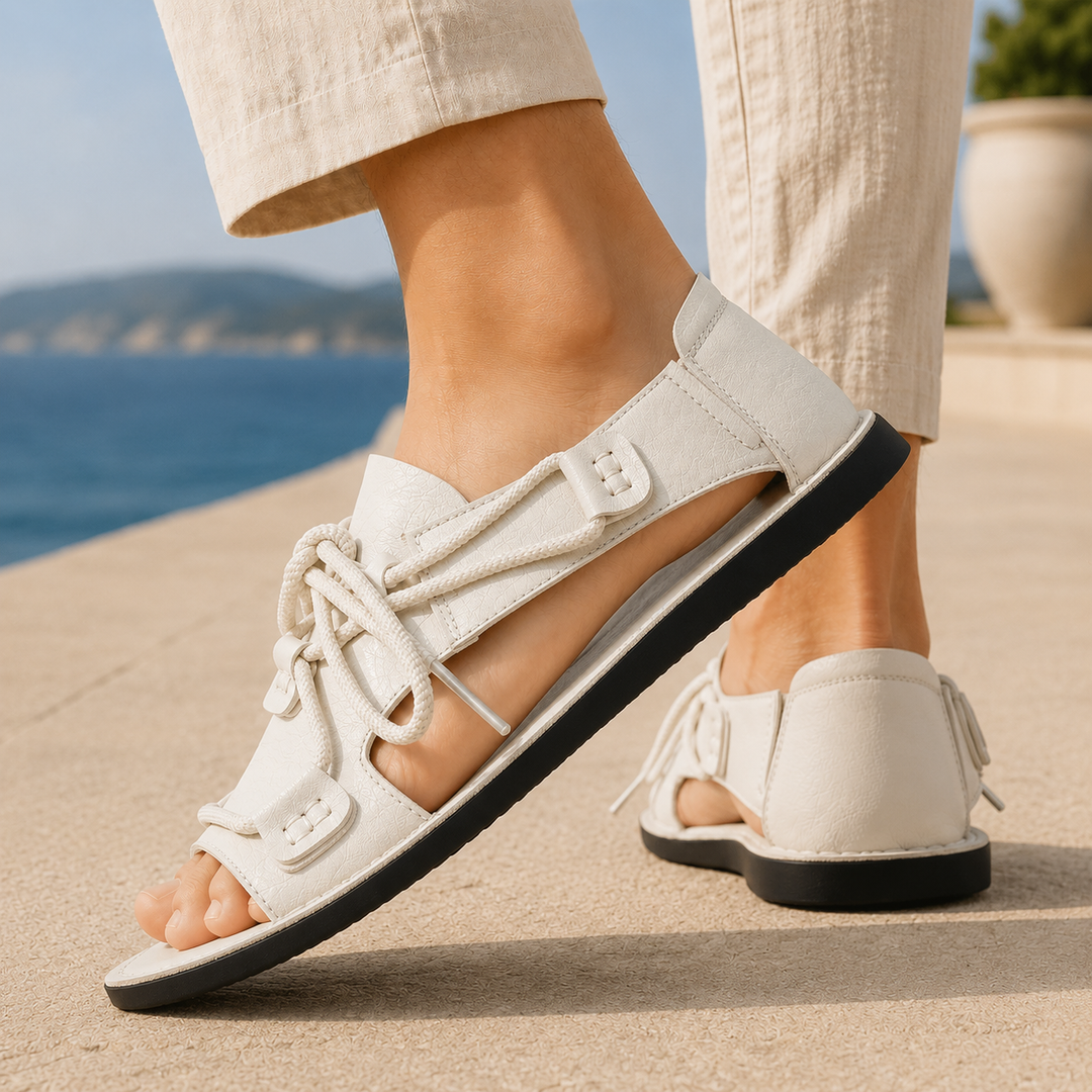 Weston Lace-Up Open-Toe Sandals