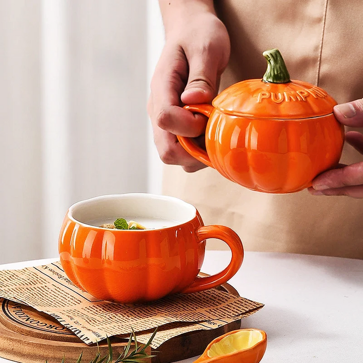 Autumn Bliss Pumpkin Stoneware Mug