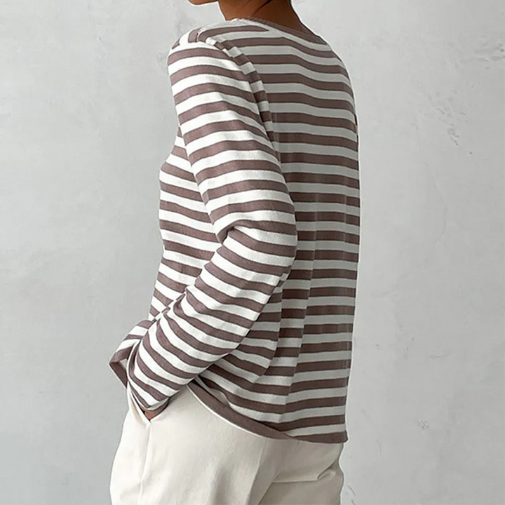 Sophia Striped Long-Sleeve Top