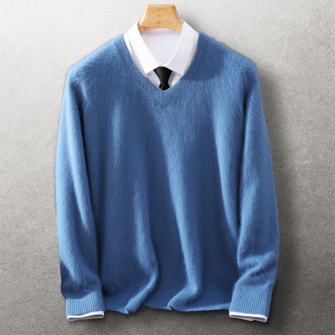 Elio Cashmere V-Neck Sweater