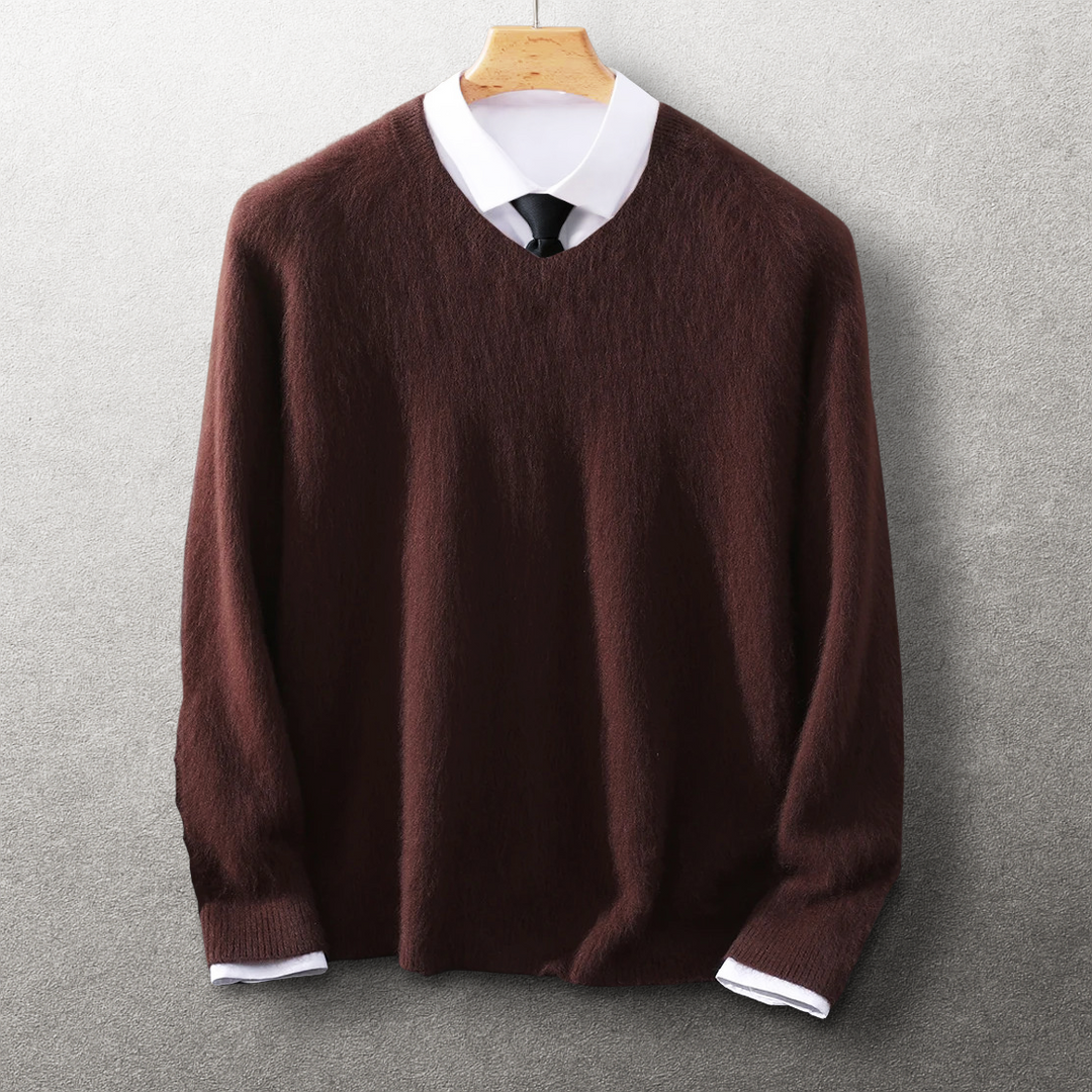 Elio Cashmere V-Neck Sweater
