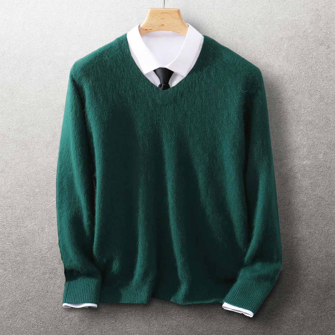 Elio Cashmere V-Neck Sweater