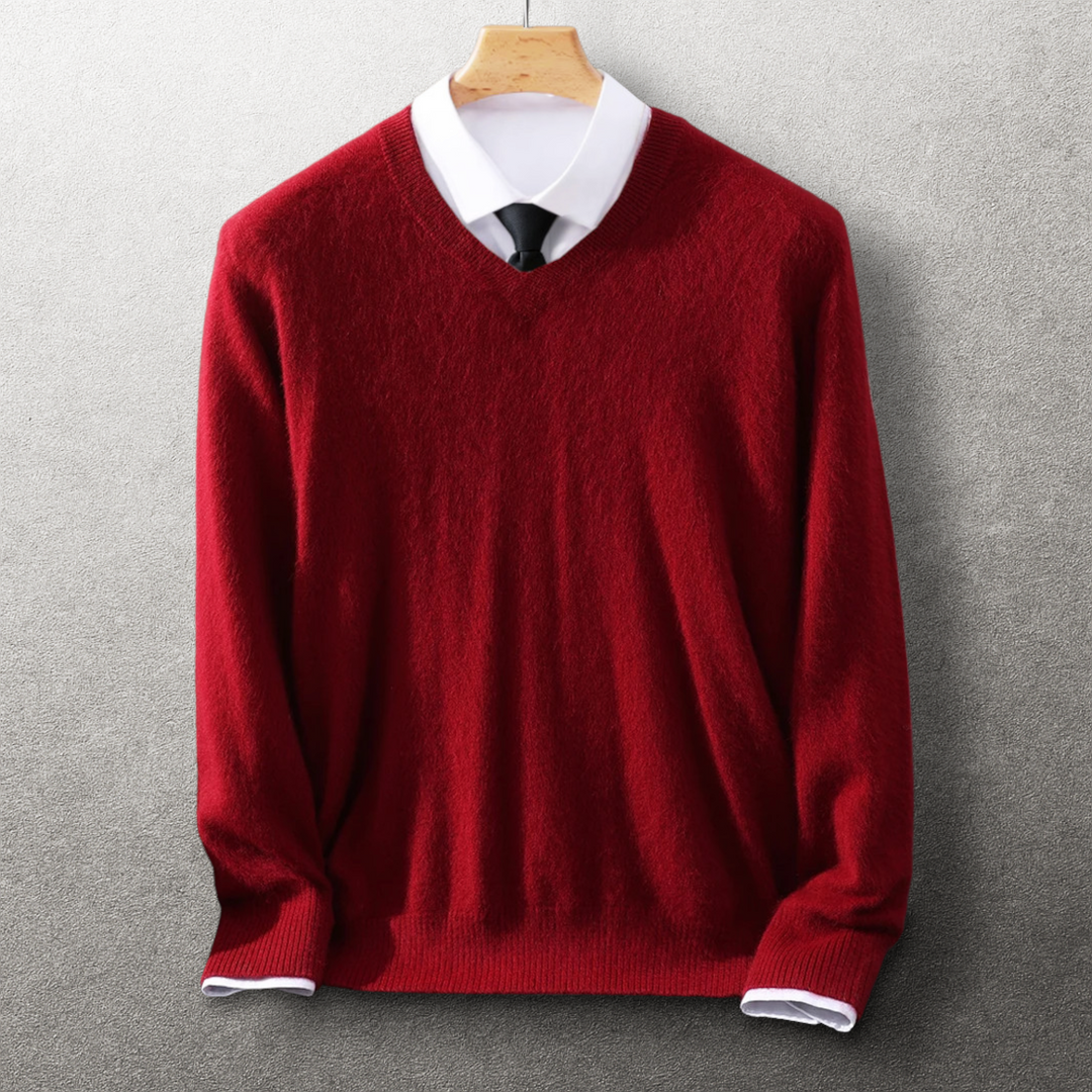 Elio Cashmere V-Neck Sweater