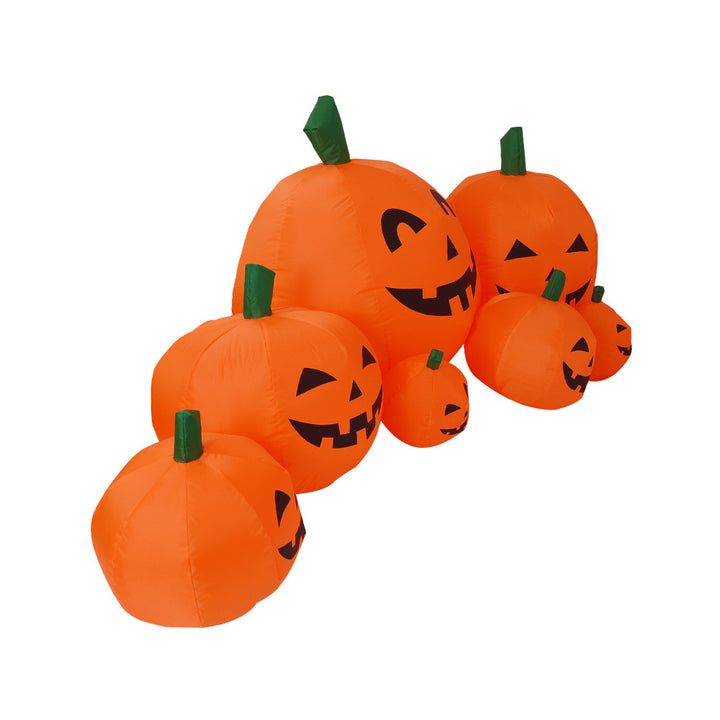 7-Piece Inflatable Pumpkins & Ghosts Halloween Decoration (8ft Length)